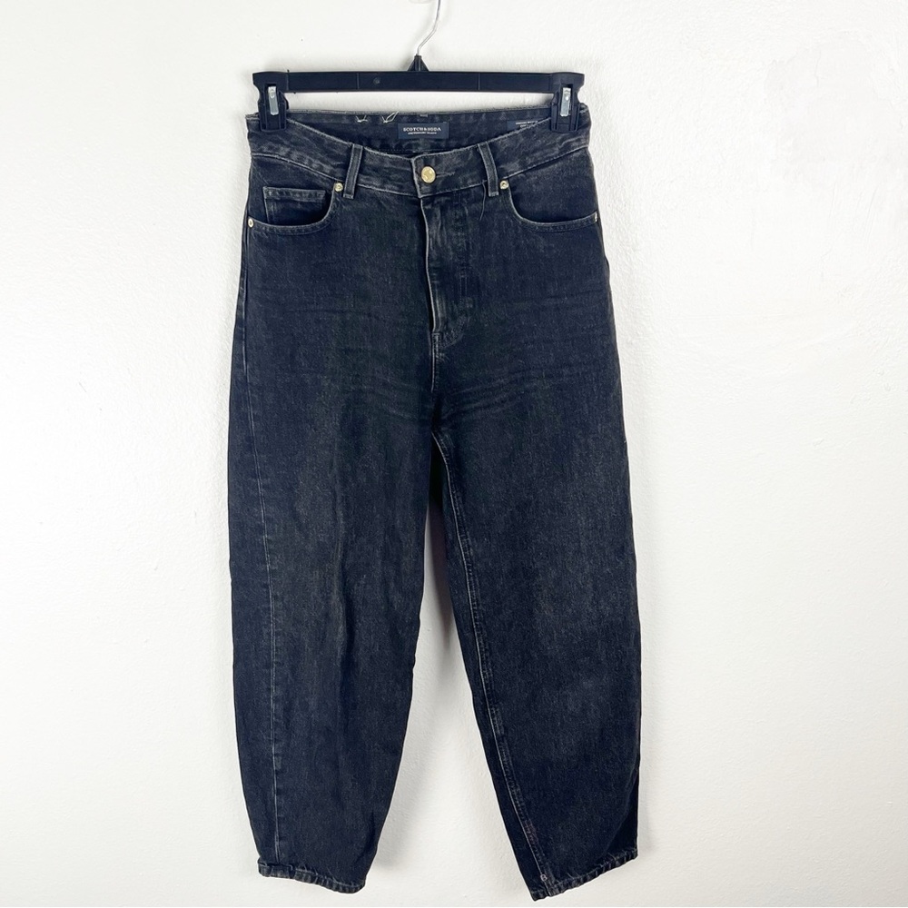 SCOTCH & SODA Amsterdam Blauwn Black Wash High Rise Jeans, Size 26